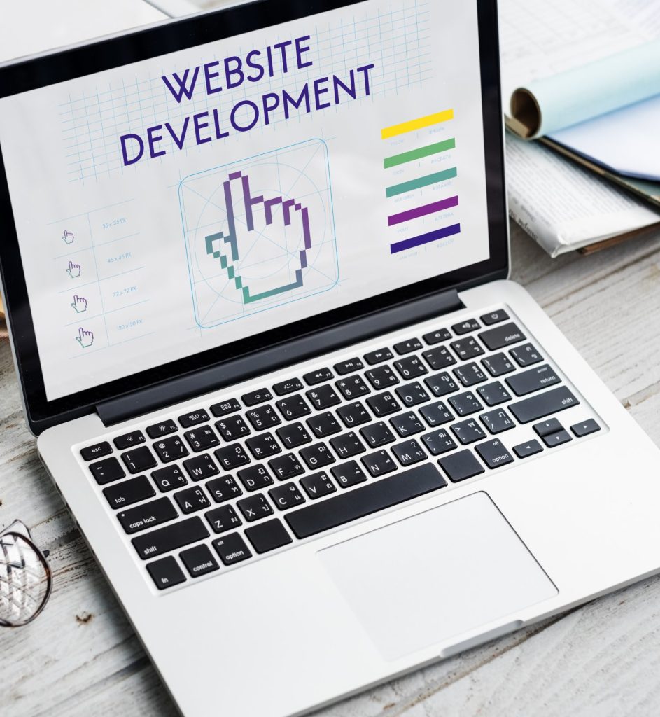 Designers creating a custom website and branding for a wellness company