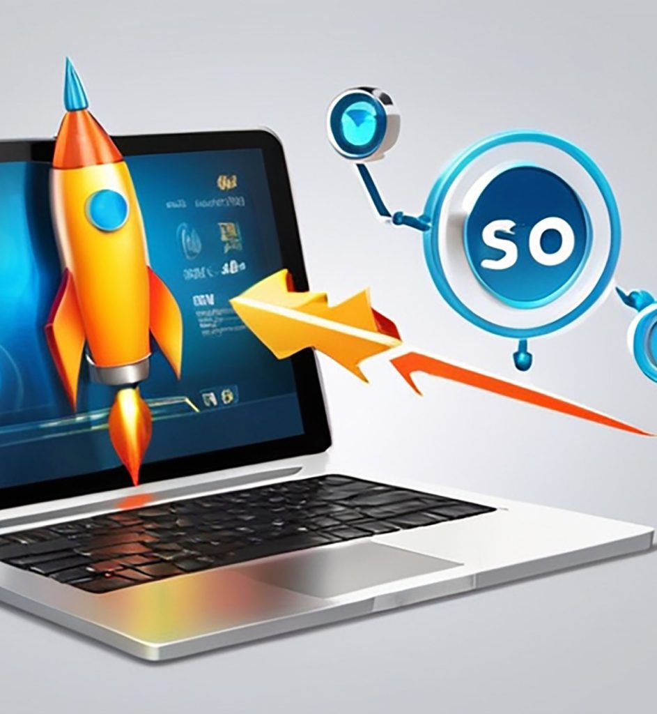 Web developers optimizing website speed and SEO for a wellness brand.